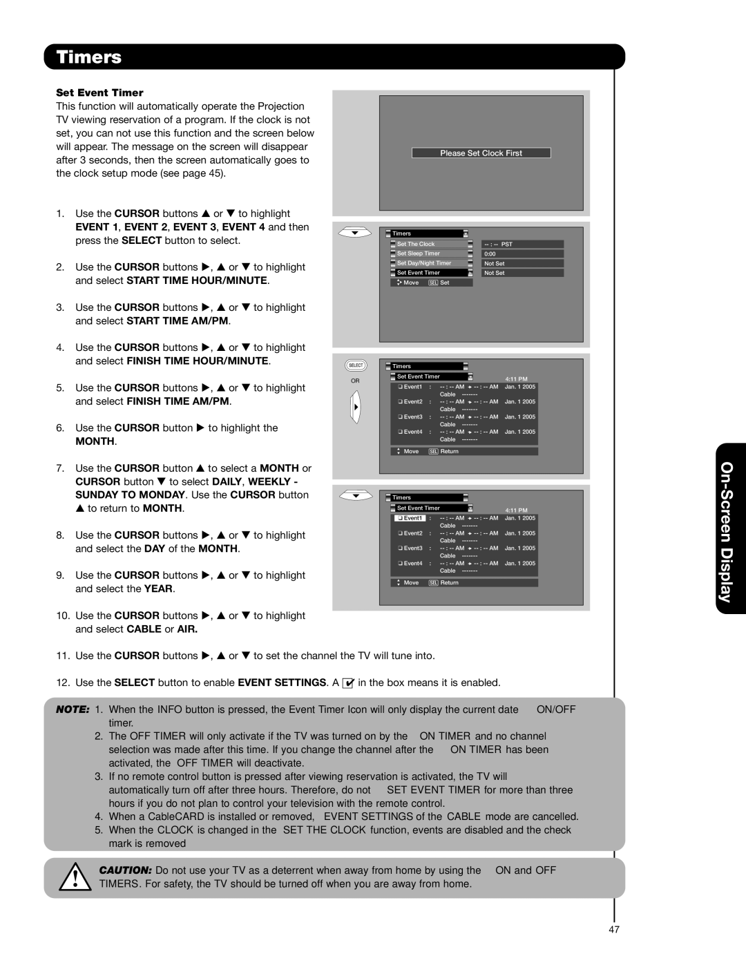 Hitachi 57F710G, 51F710G important safety instructions Month 