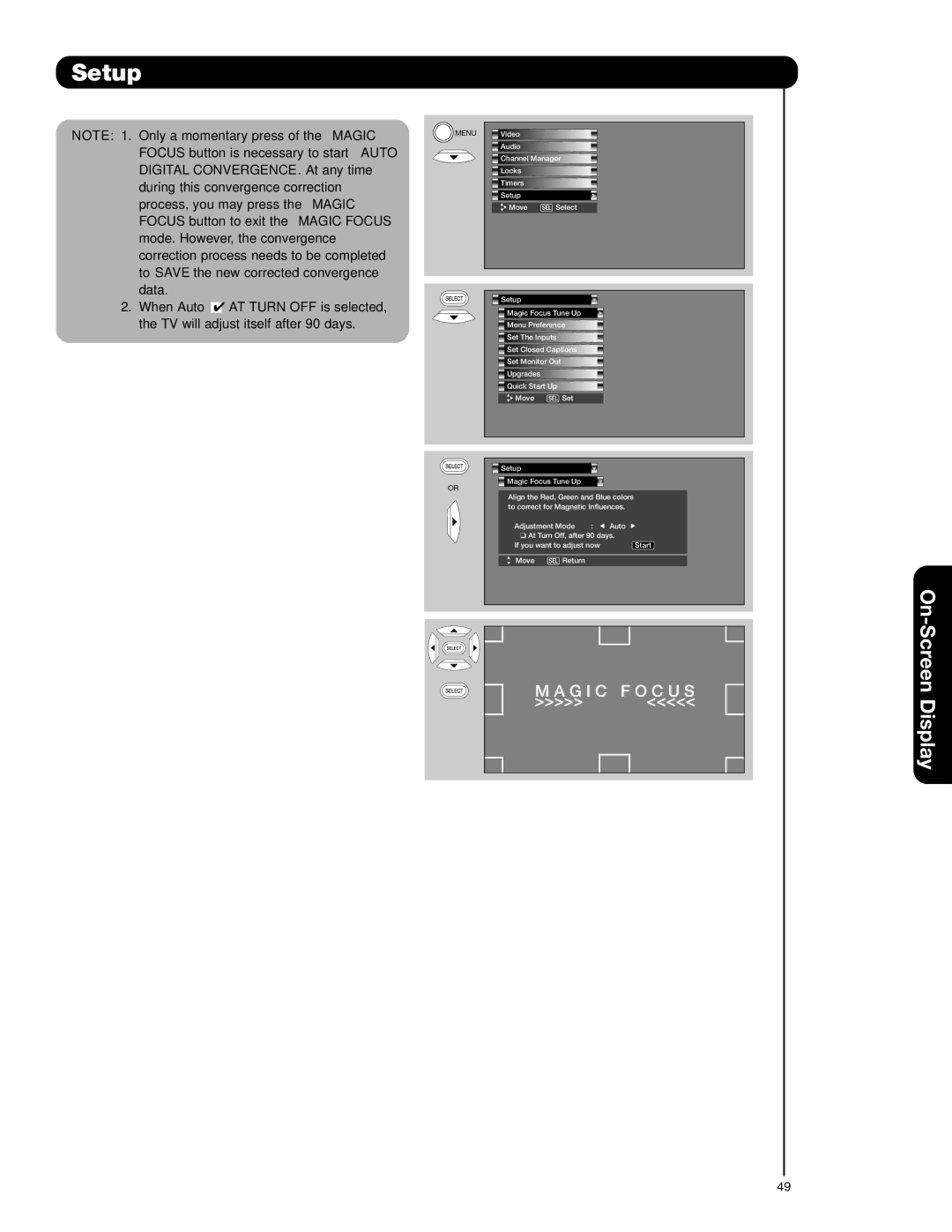 Hitachi 57F710G, 51F710G important safety instructions Menu 