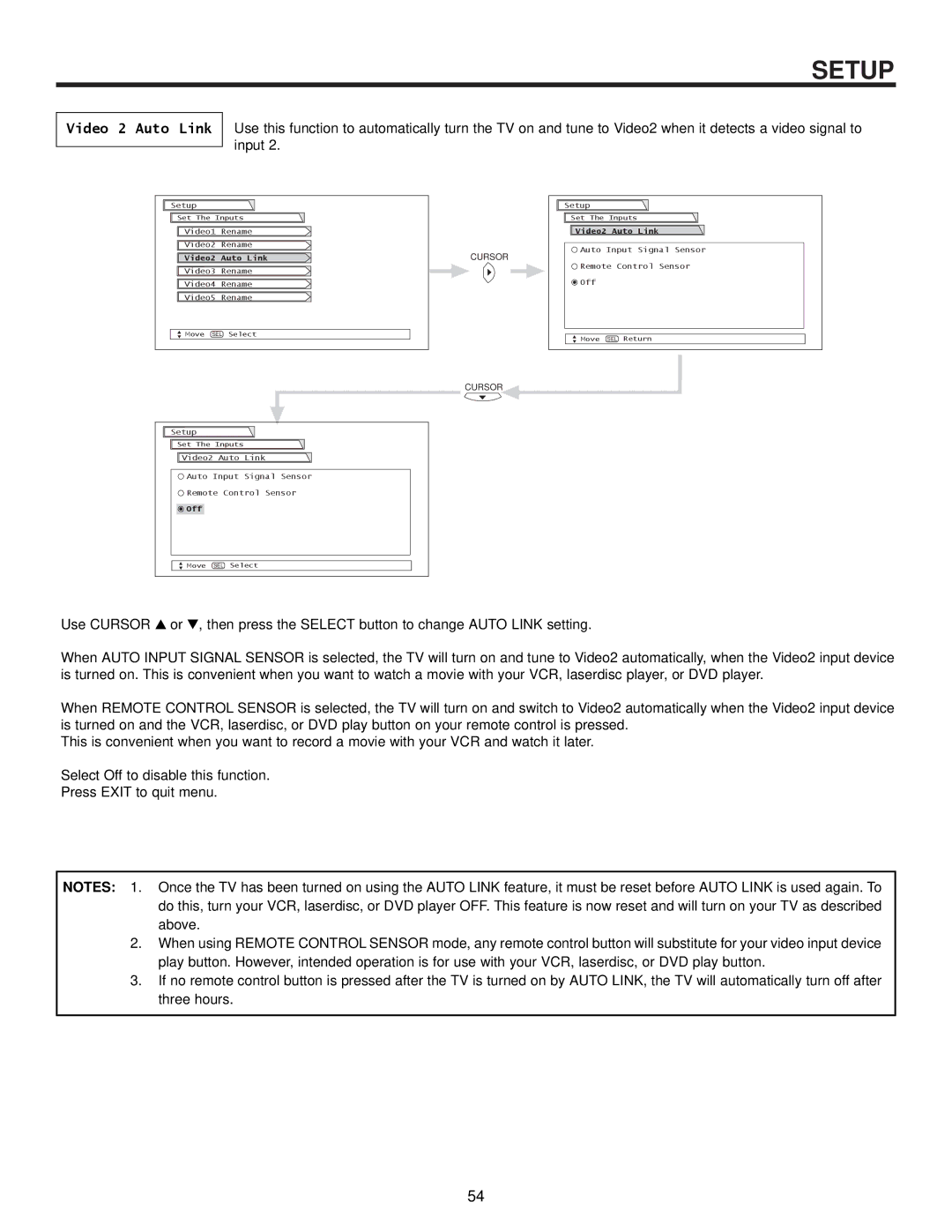 Hitachi 57UWX20B, 51UWX20B, 43FWX20B, 57GWX20B, 51GWX20B important safety instructions Video 2 Auto Link, Video2 Auto Link 