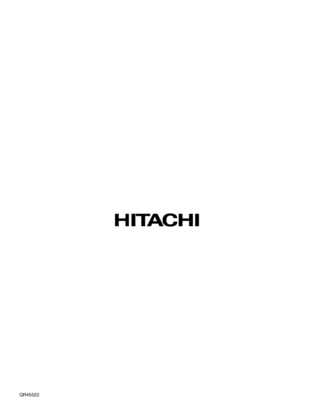 Hitachi 53SWX01W, 61SWX01W manual QR45522 