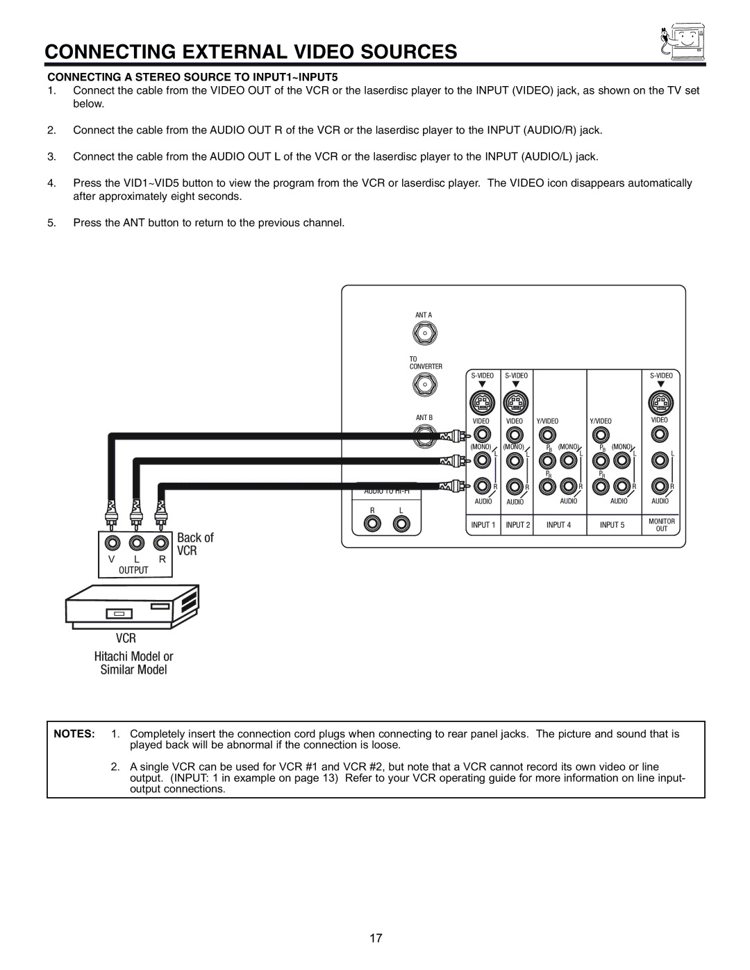 Hitachi 61UDX10B, 53UDX10B, 43FDX11B, 43FDX10B important safety instructions Vcr 