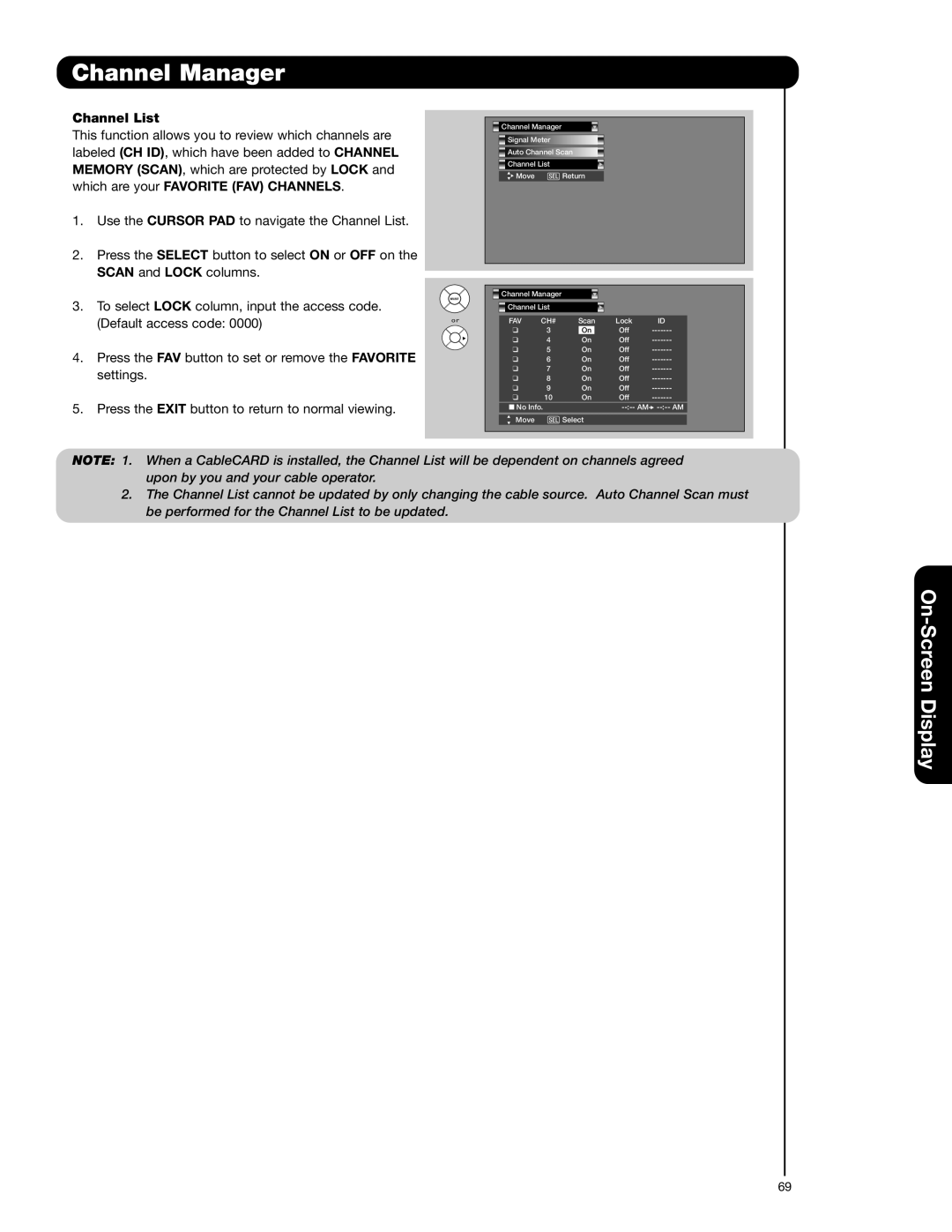 Hitachi 55HDT52 important safety instructions Channel List, Which are your Favorite FAV Channels 