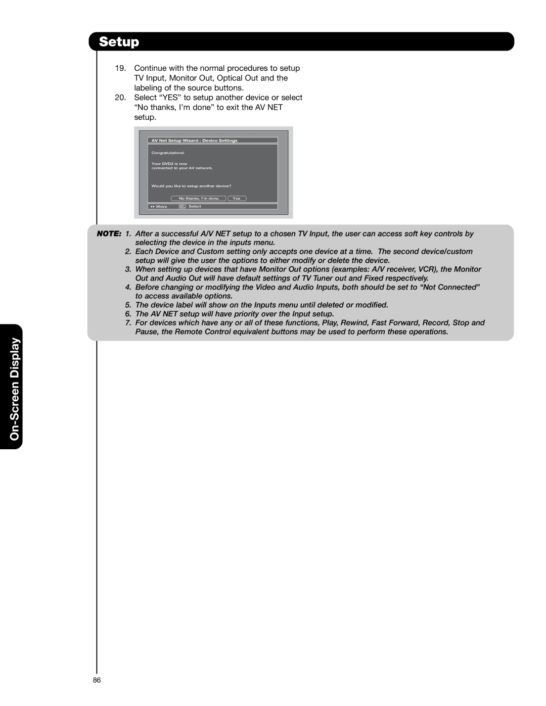 Hitachi 55HDT52 important safety instructions Setup 