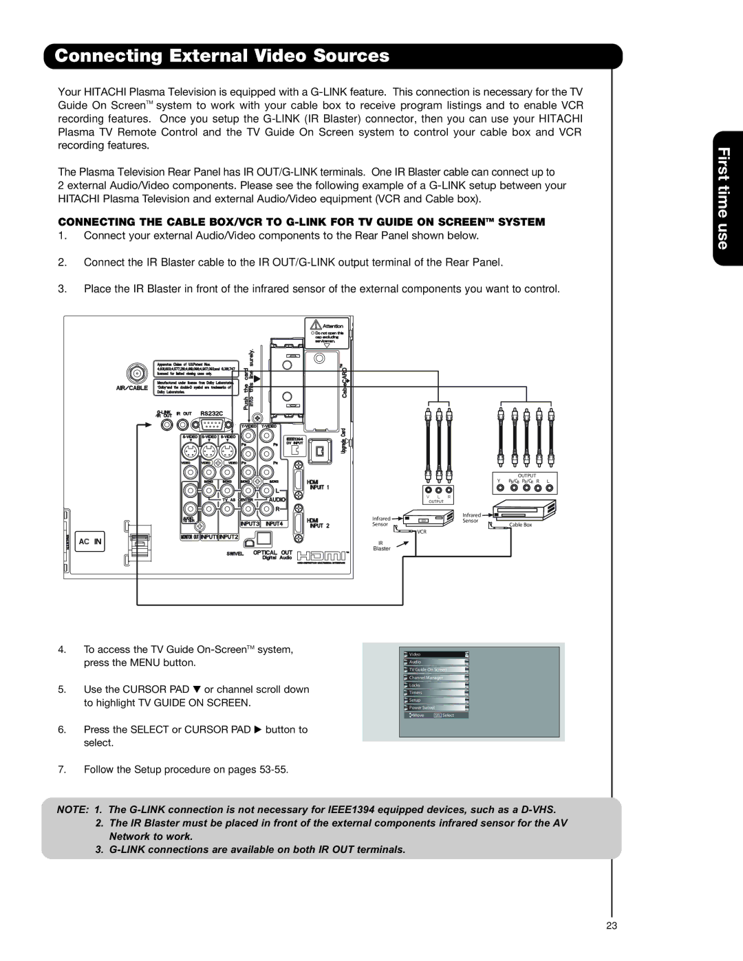 Hitachi 55HDX99, 55HDT79, 42HDT79, 42HDX99 important safety instructions C B P R/C R R L 