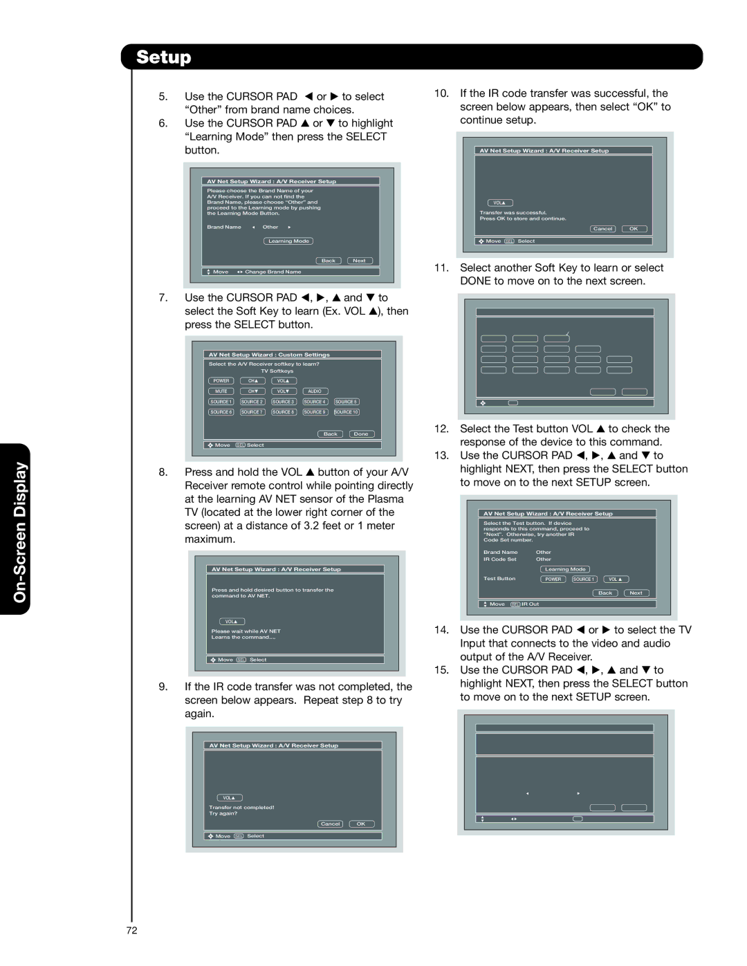 Hitachi 55HDT79, 42HDT79, 42HDX99, 55HDX99 Use the Cursor PAD To select Other from brand name choices 