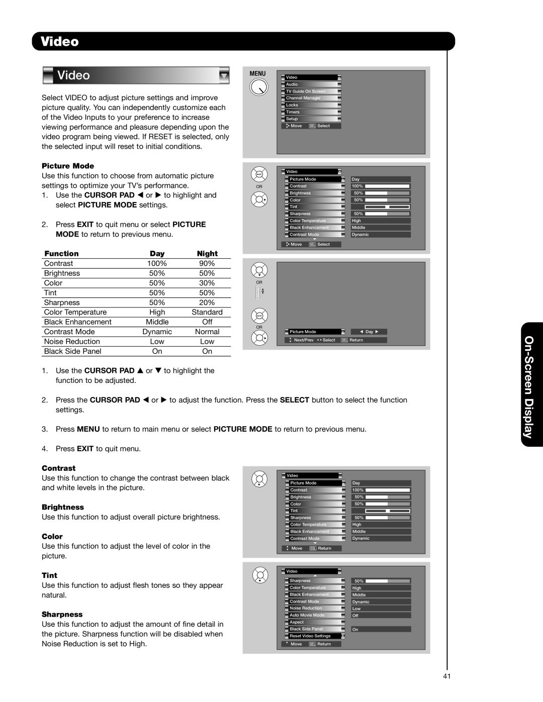 Hitachi 55VG825 important safety instructions Video 