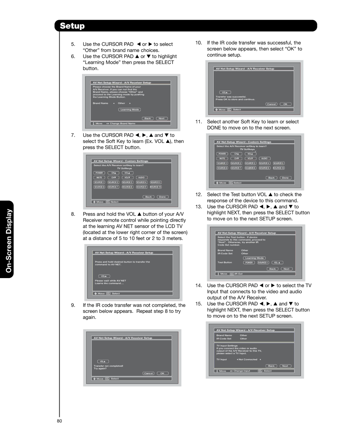 Hitachi 55VG825 important safety instructions Use the Cursor PAD Select the Soft Key to learn Ex. VOL 