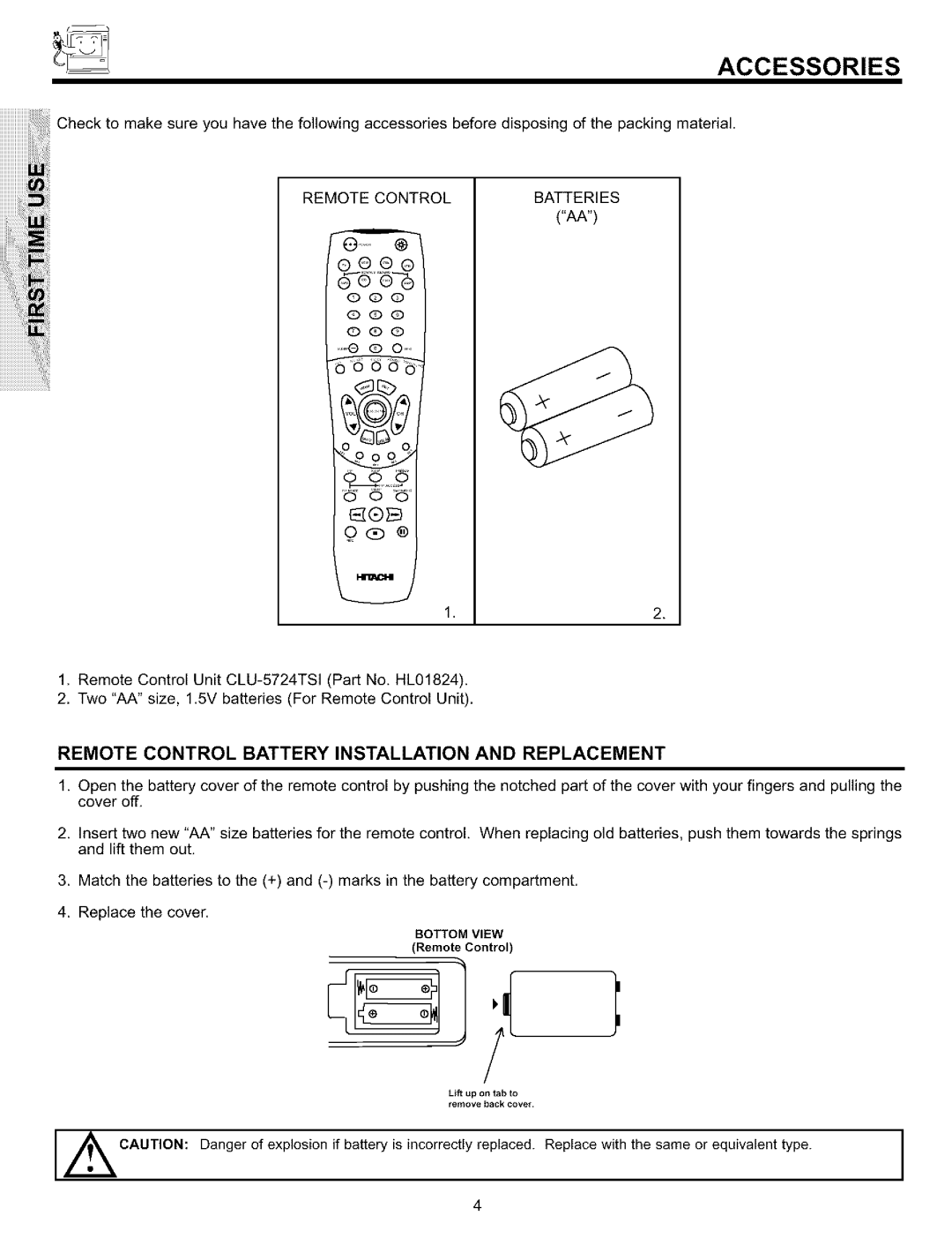 Hitachi 65S700, 57S700, 51S700 important safety instructions Accessories, See@ 