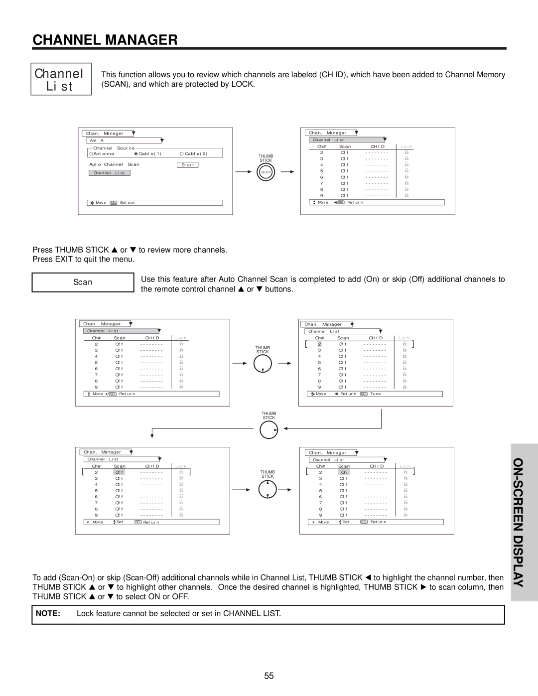 Hitachi 65S700, 57S700, 51S700 important safety instructions Scan, Off 