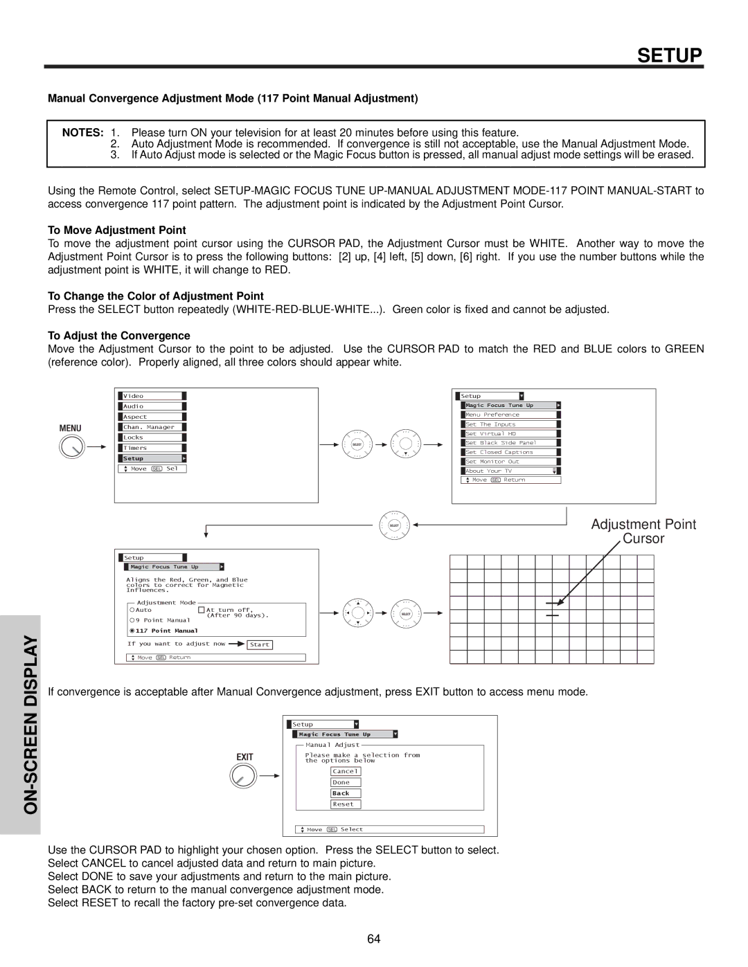 Hitachi 57S715, 51S715 important safety instructions Setup 