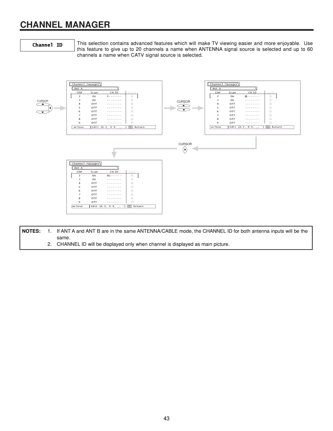 Hitachi 57UWX20B important safety instructions Channel ID 