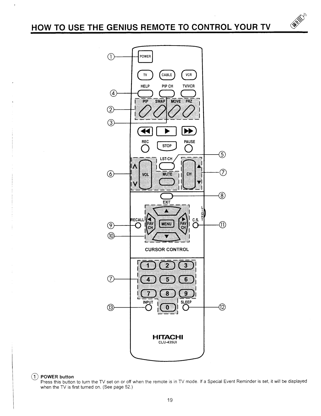 Hitachi 50EX39B, 60EX39B manual 