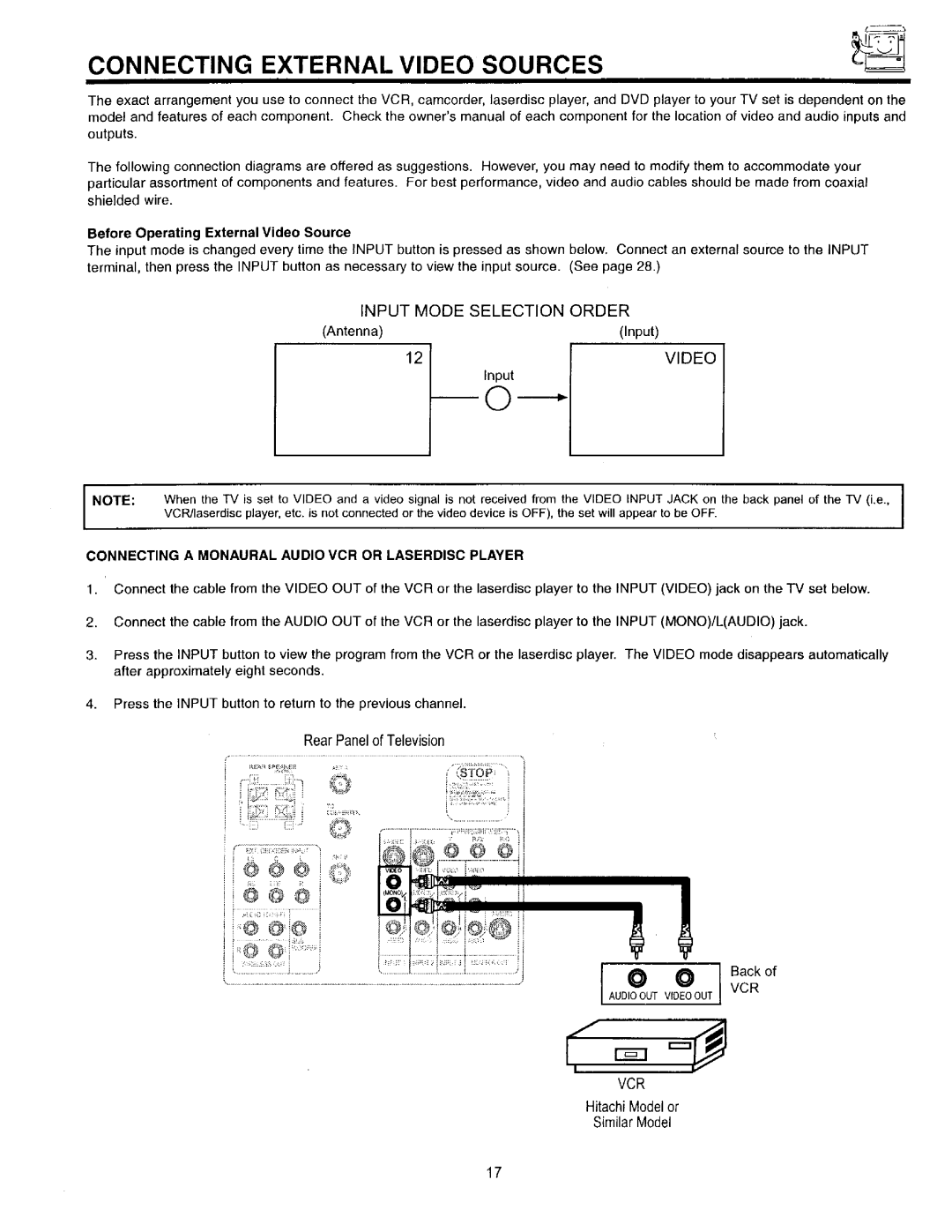 Hitachi 53SDX89B, 60SDX88B manual 