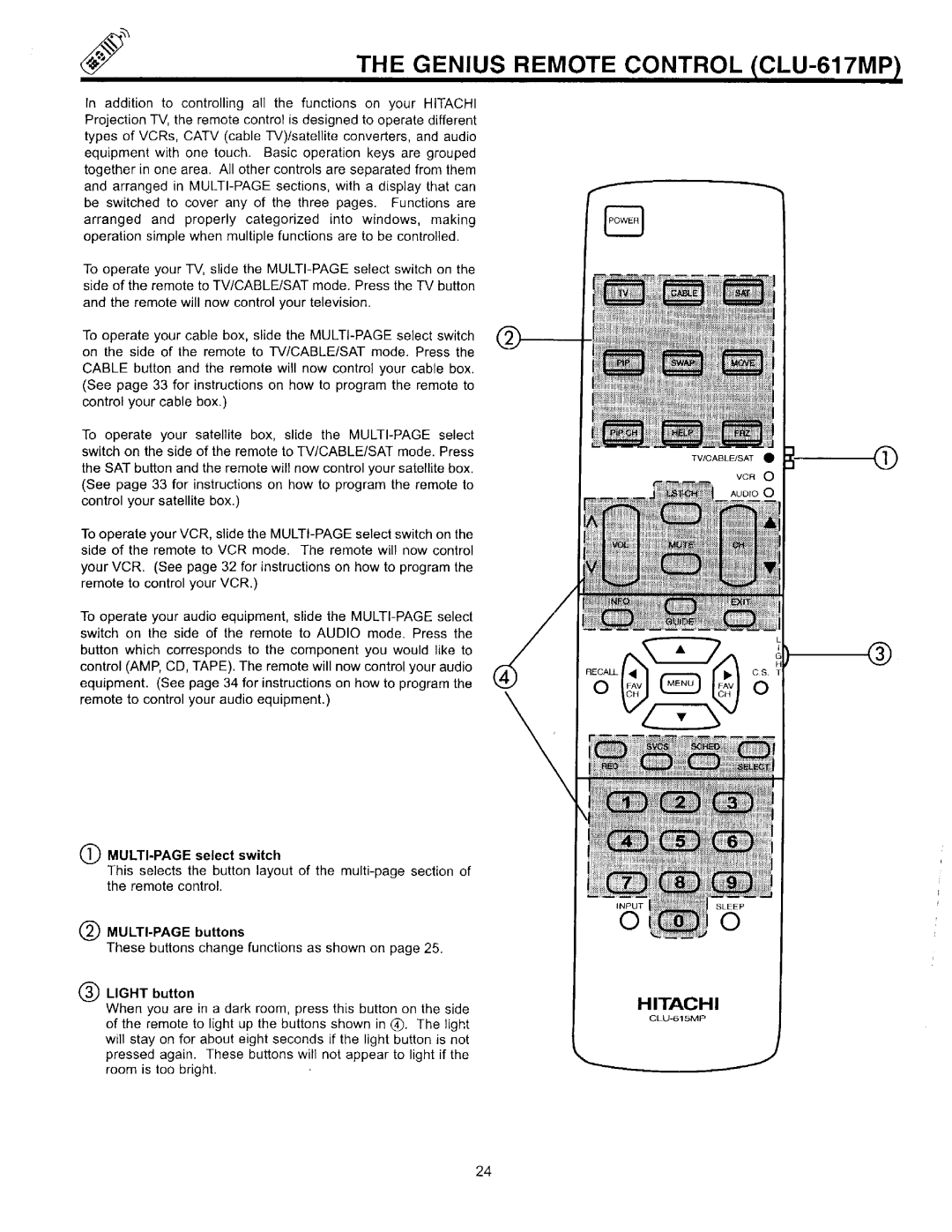 Hitachi 60SDX88B, 53SDX89B manual 