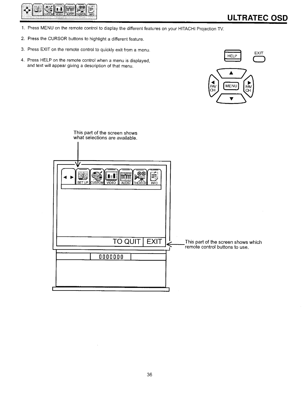 Hitachi 60SDX88B, 53SDX89B manual 