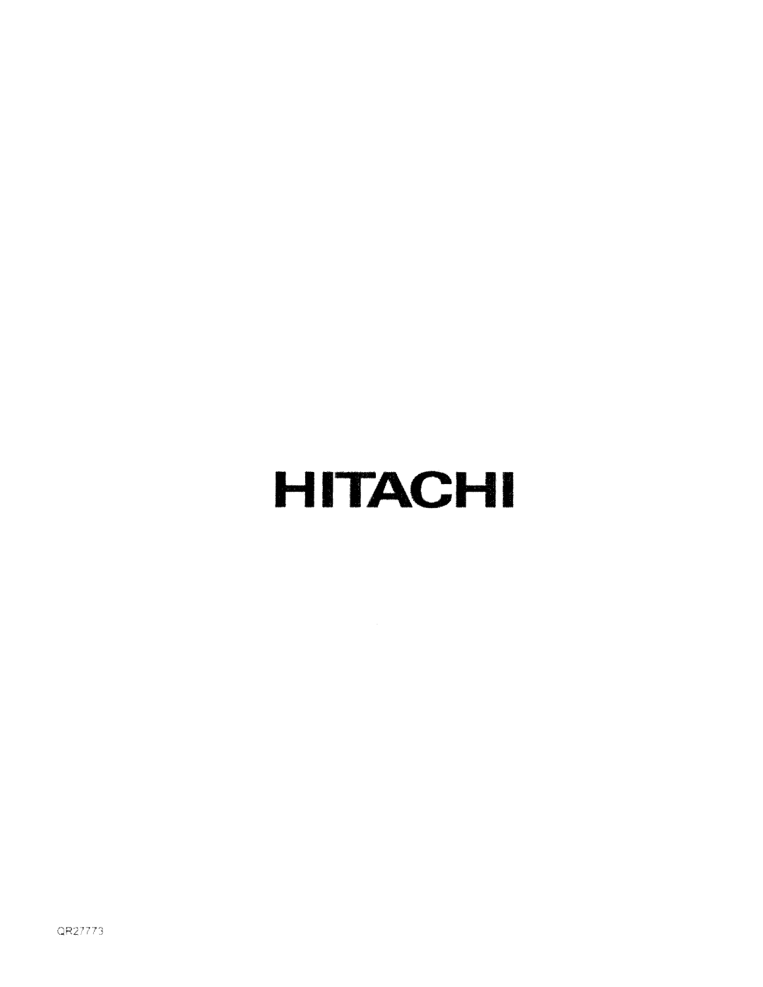 Hitachi 60SDX88B, 53SDX89B manual 