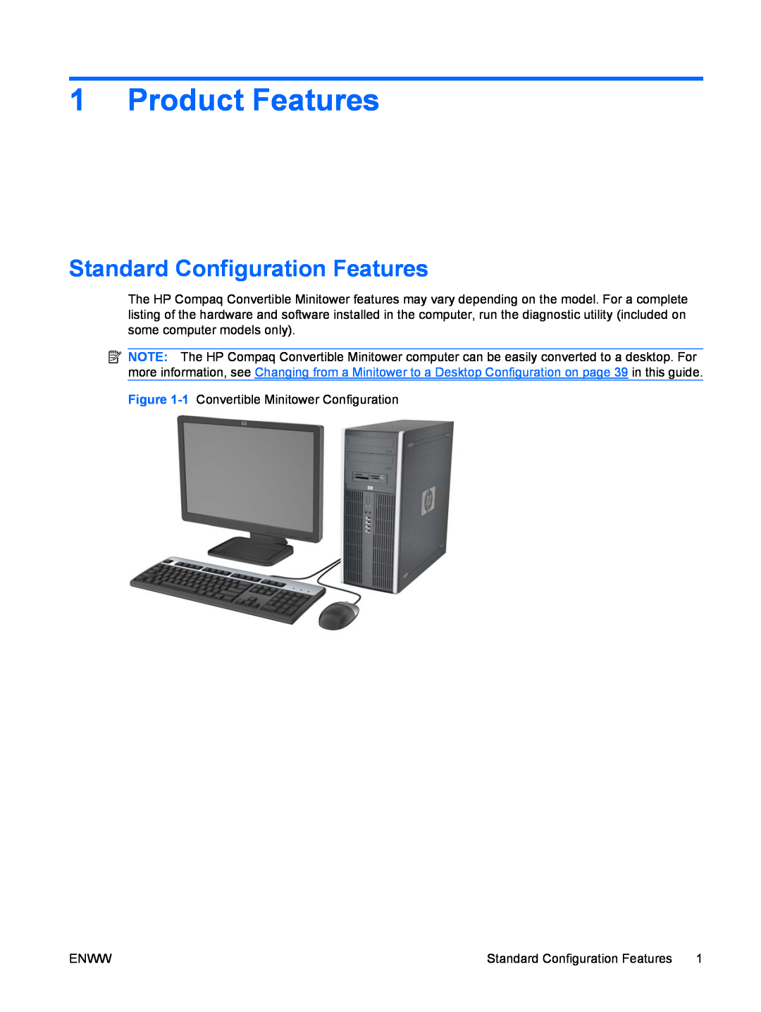 Hitachi 8000 Elite manual Product Features, Standard Configuration Features 