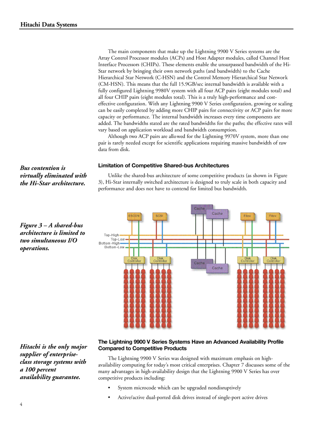 Hitachi 9900 manual Limitation of Competitive Shared-bus Architectures 