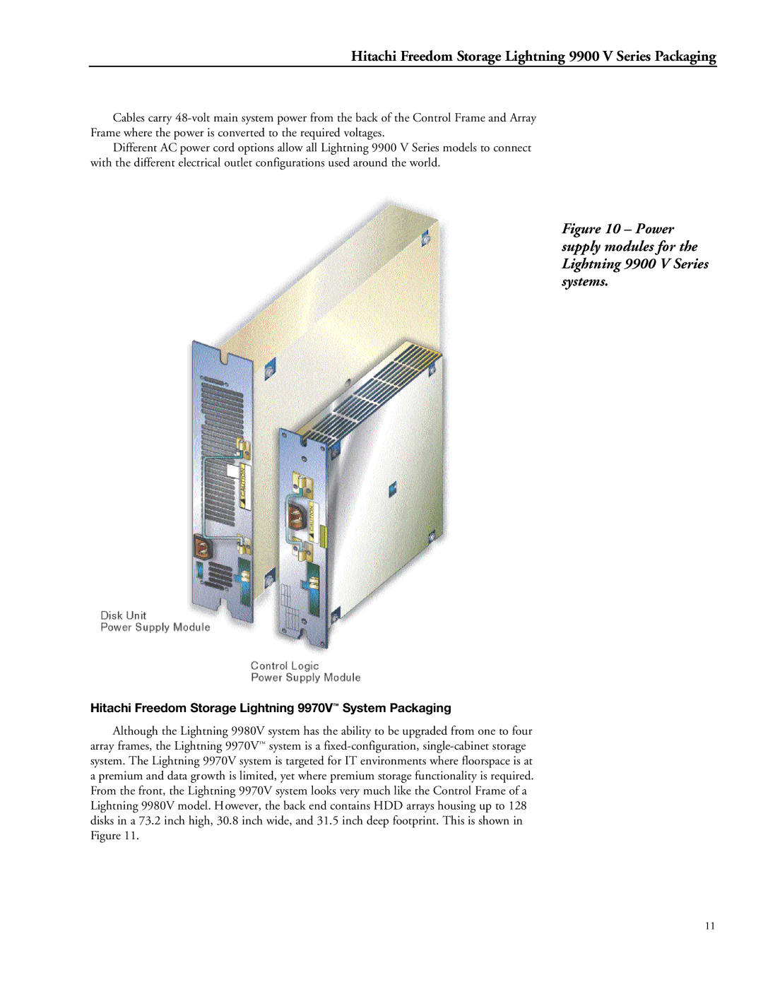 Hitachi manual Hitachi Freedom Storage Lightning 9900 V Series Packaging 