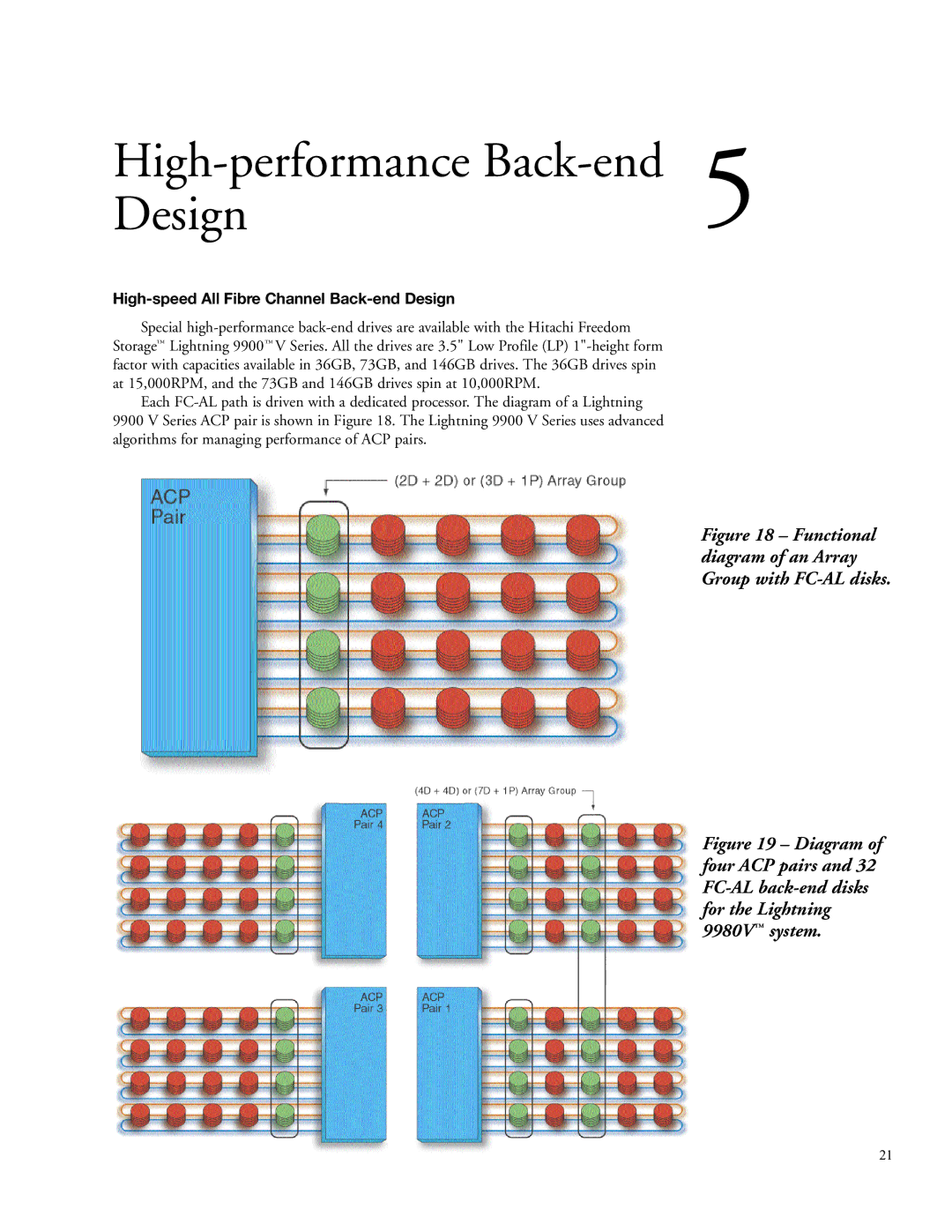 Hitachi 9900 manual High-performance Back-end 5 Design, High-speed All Fibre Channel Back-end Design 