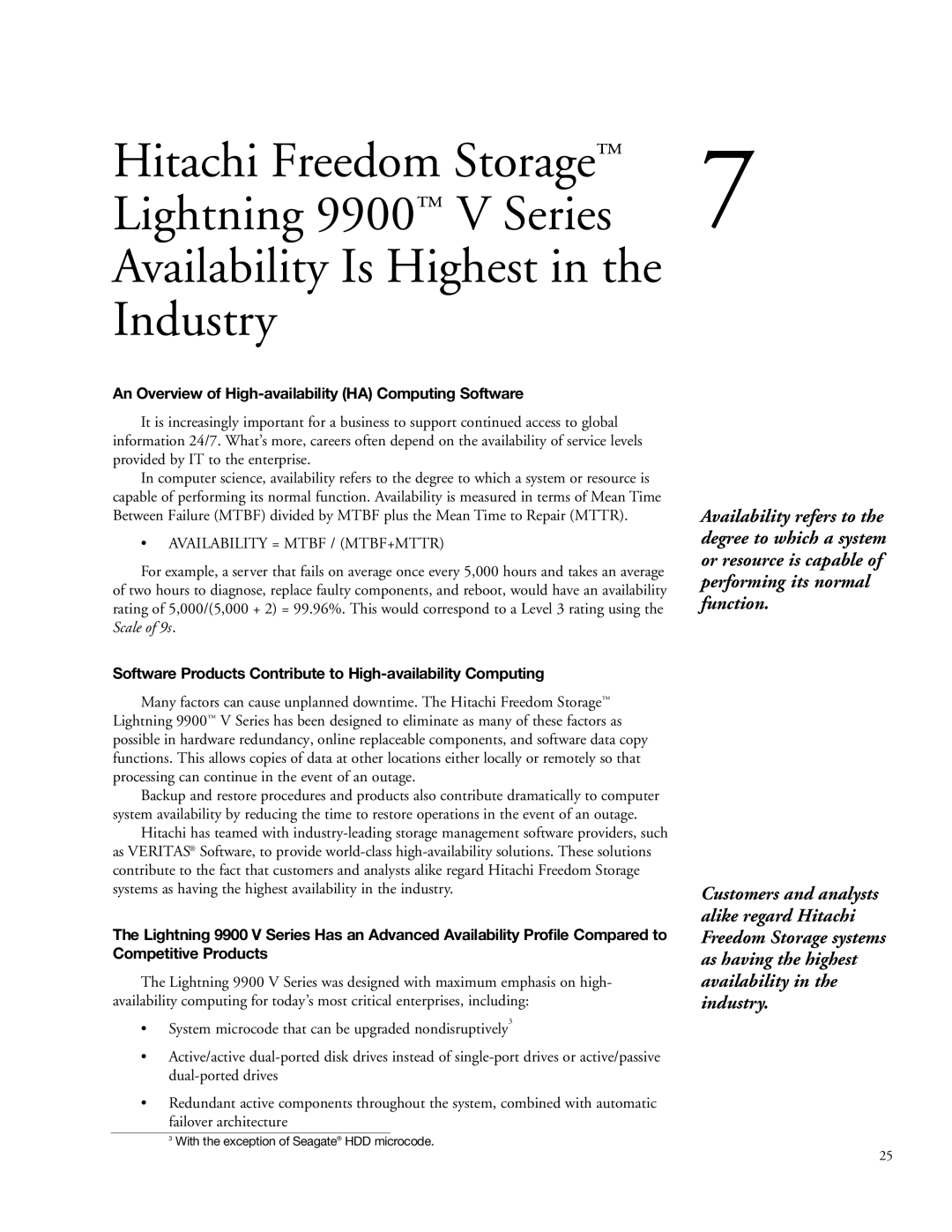 Hitachi 9900 manual An Overview of High-availability HA Computing Software 