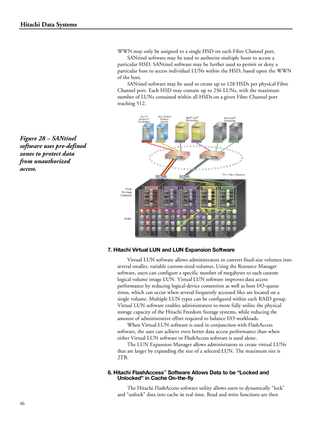 Hitachi 9900 manual Hitachi Virtual LUN and LUN Expansion Software 