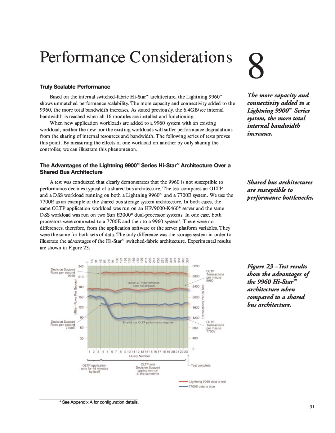 Hitachi 9960, 9900 Series manual Performance Considerations, Truly Scalable Performance 