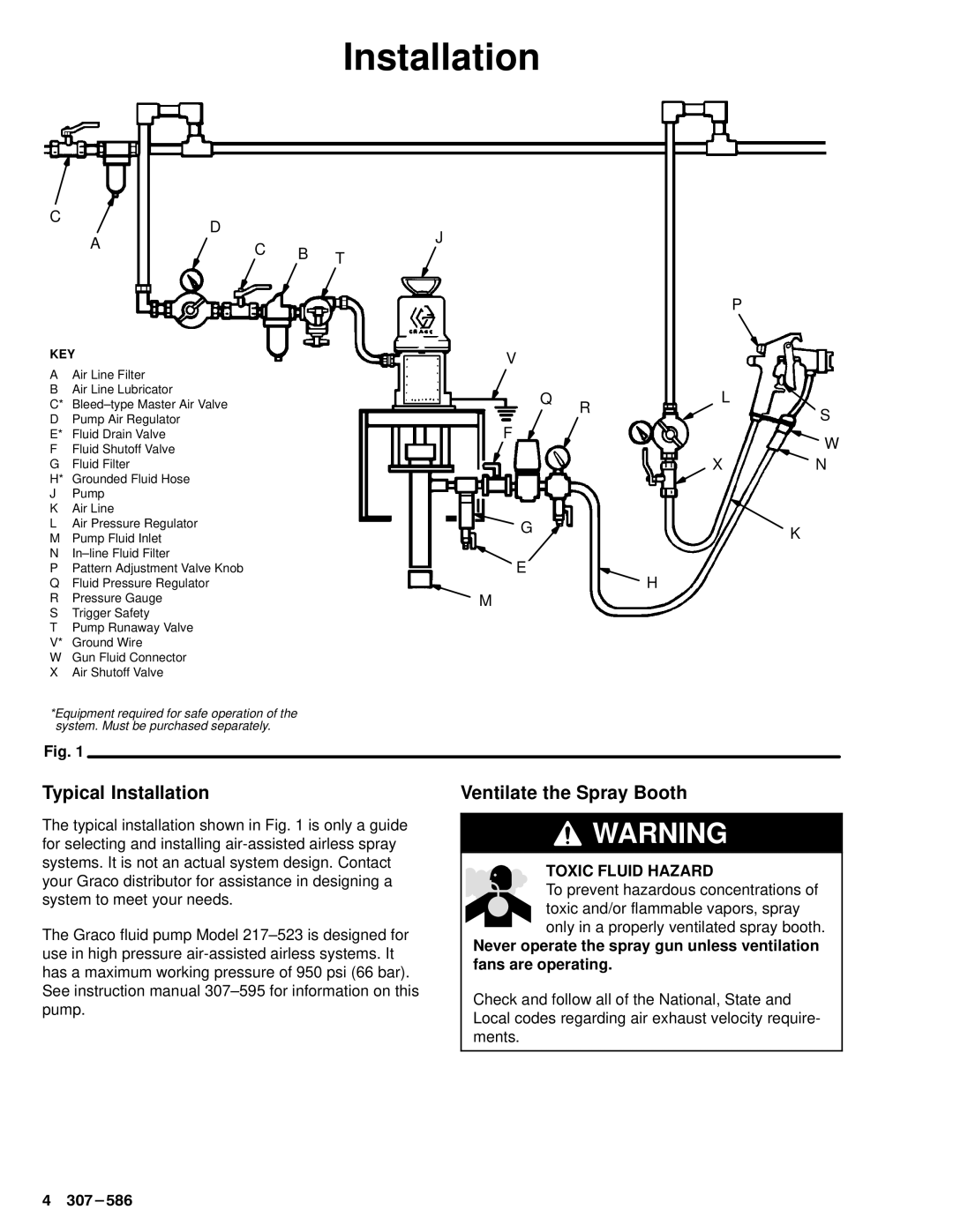 Hitachi AA 2000 dimensions Typical Installation, Ventilate the Spray Booth 