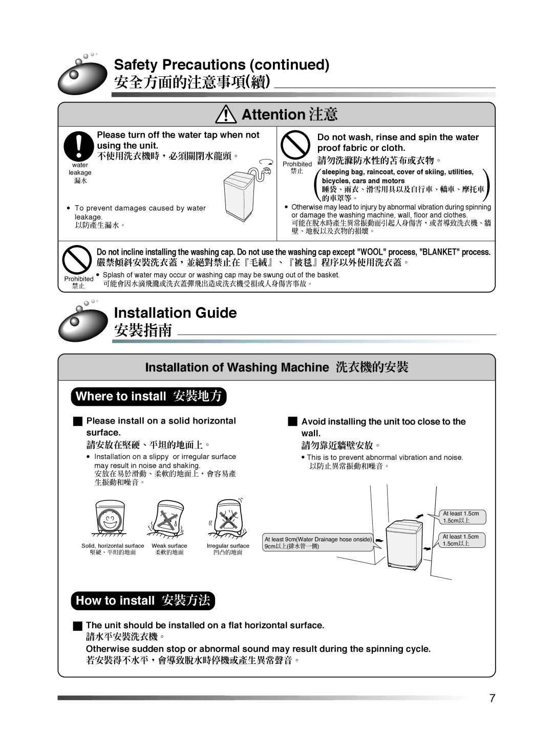 Hitachi AJ-S55KR user manual Installation Guide, 安裝指南 