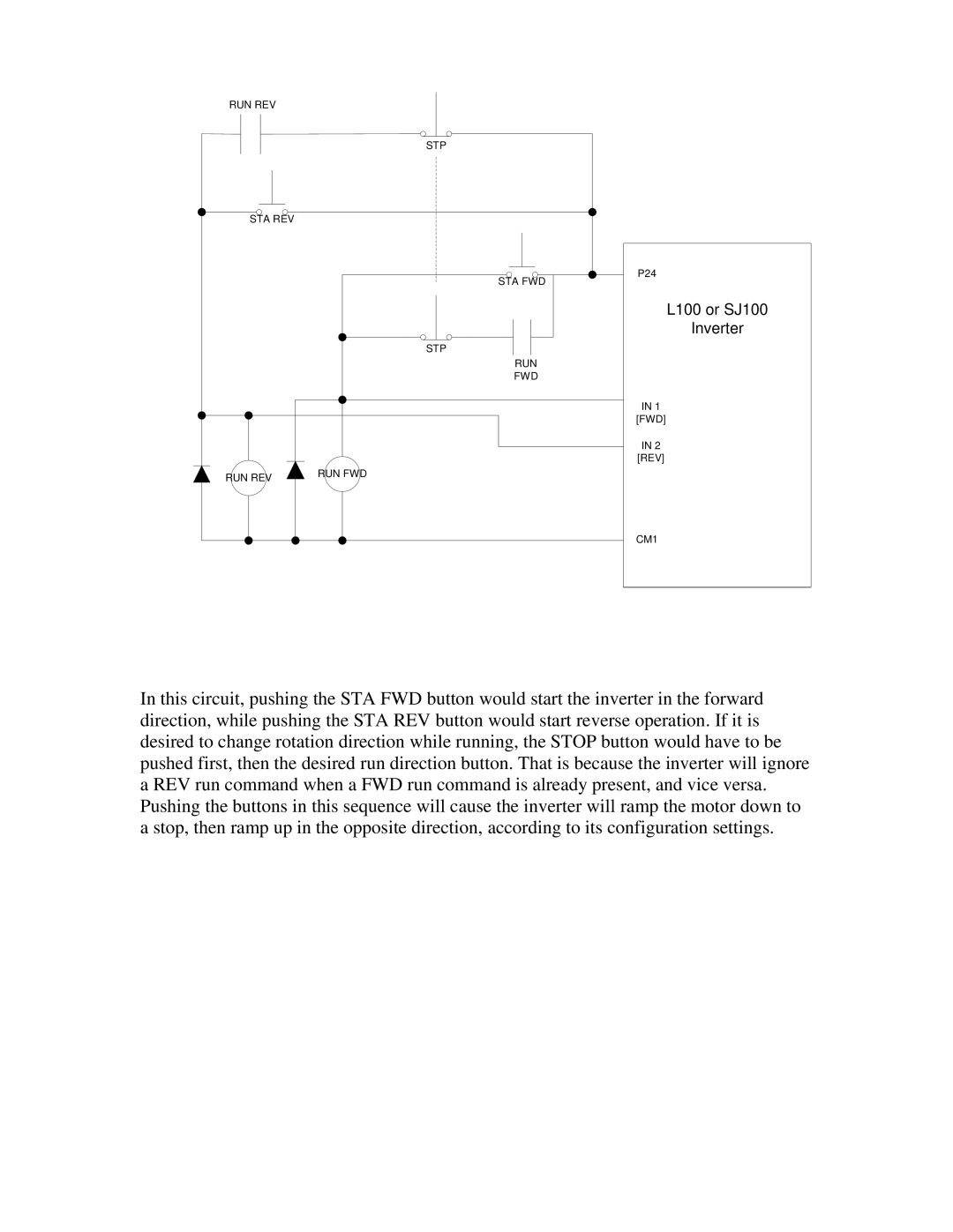 Hitachi AN021003-1 instruction manual L100 or SJ100 Inverter 