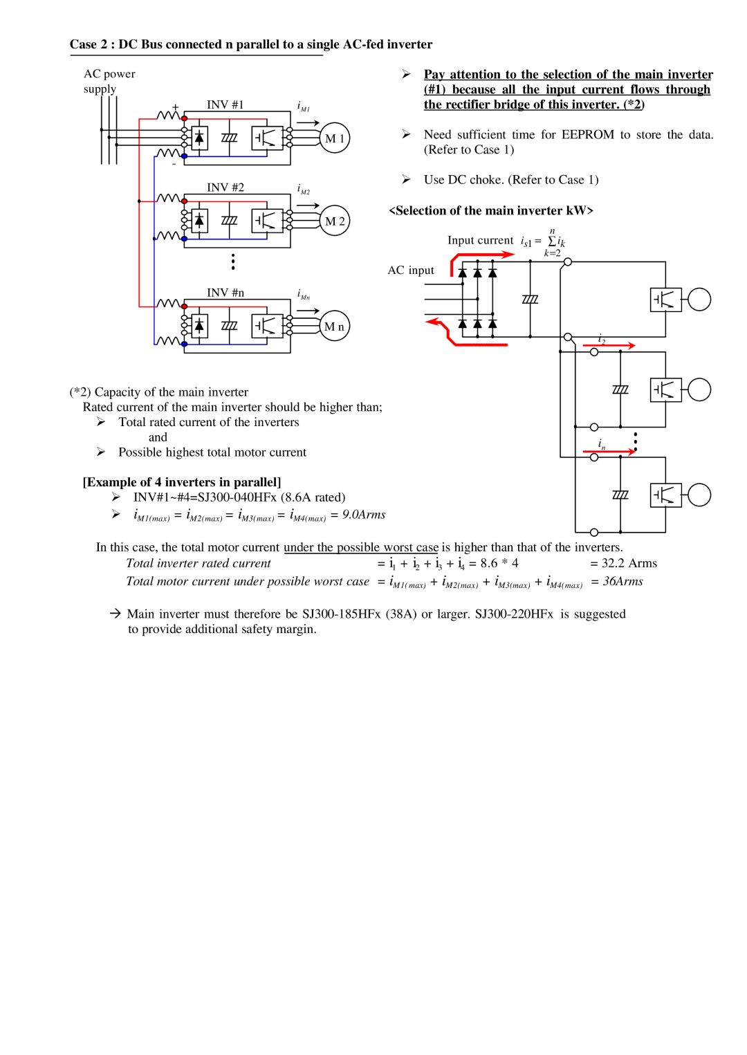 Hitachi AN091802-1 instruction manual Rectifier bridge of this inverter. *2 