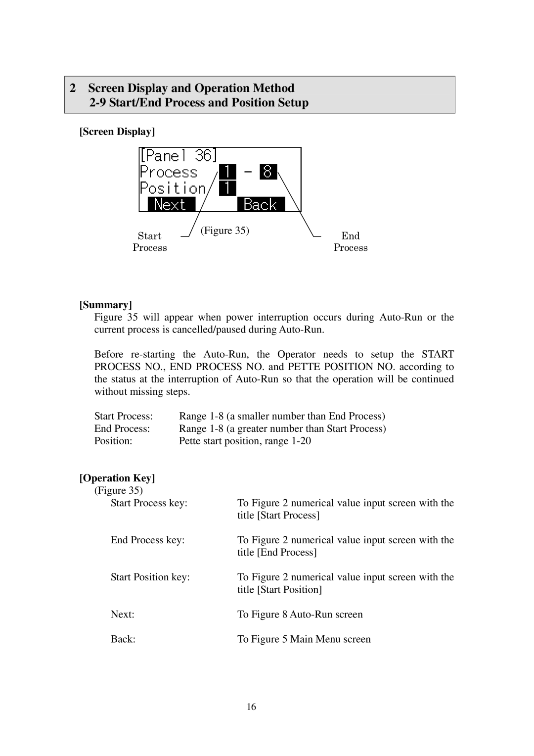 Hitachi AP 720STM manual Start End Process 