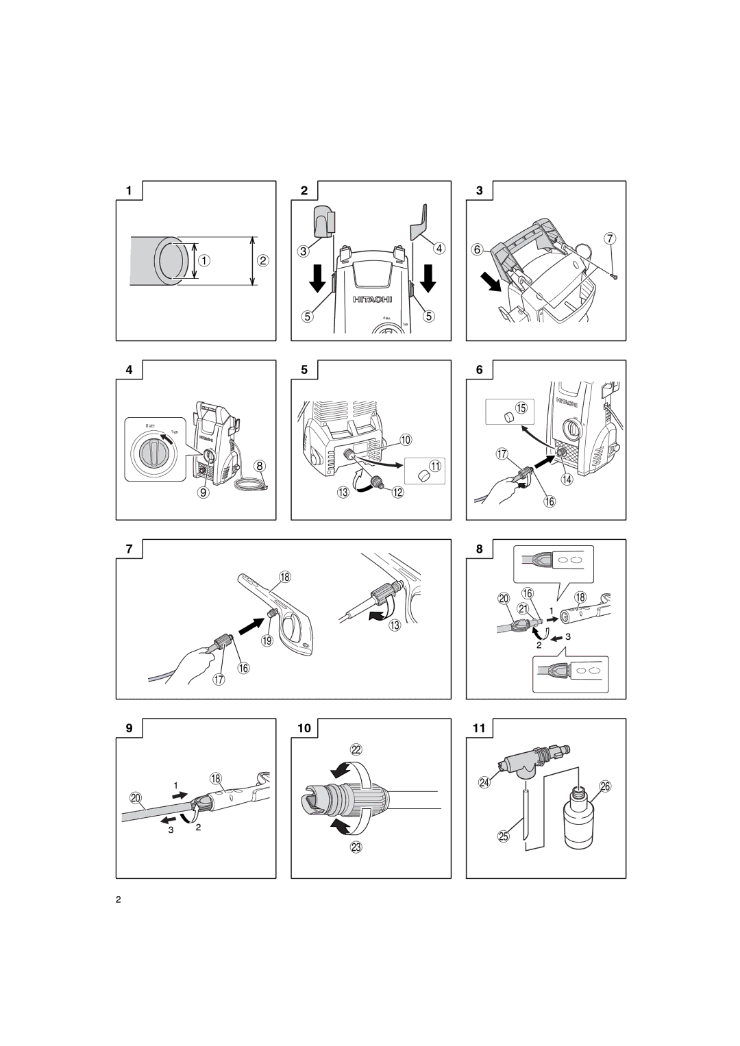 Hitachi AW 100 manual ÷ Â 