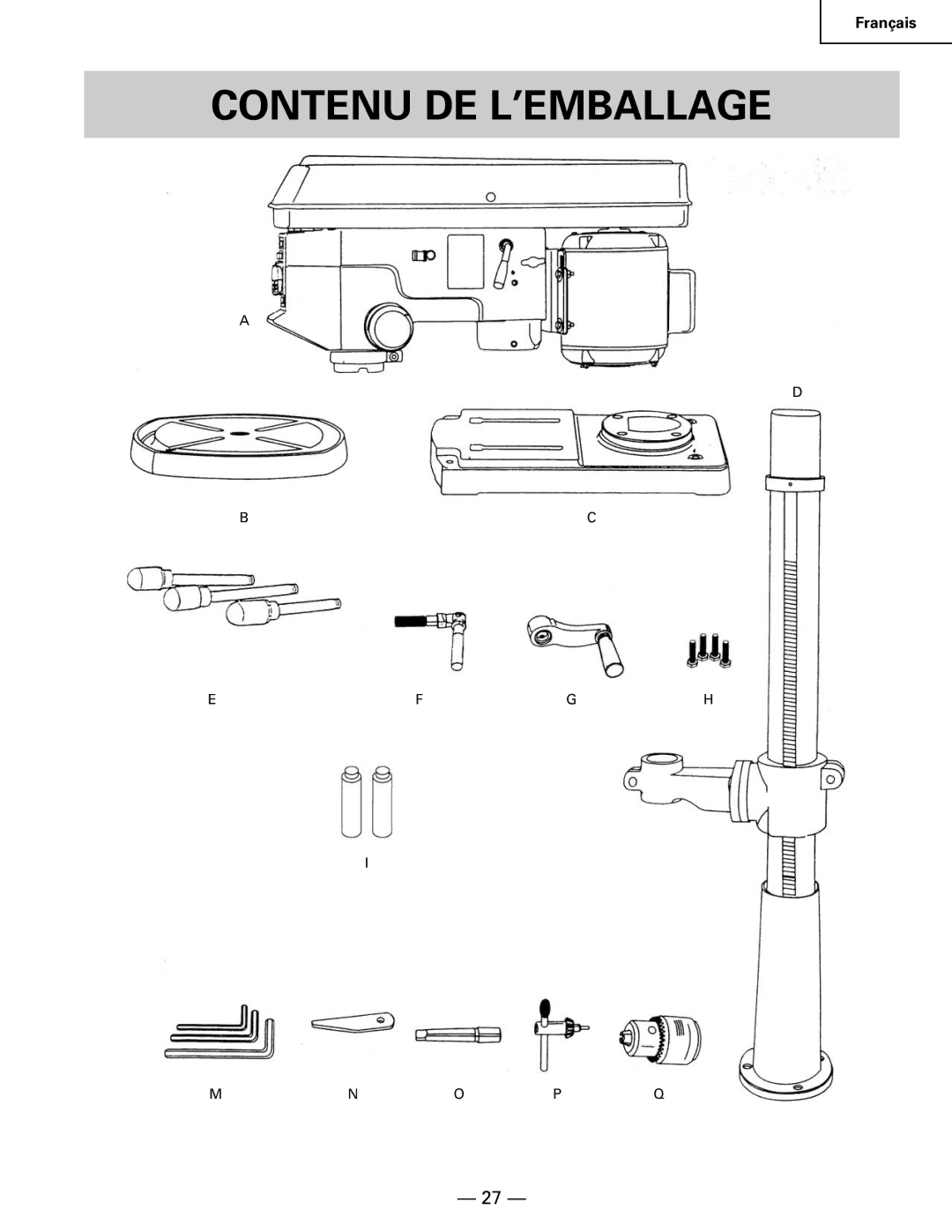 Hitachi B 16RM instruction manual Efgh Mnopq 