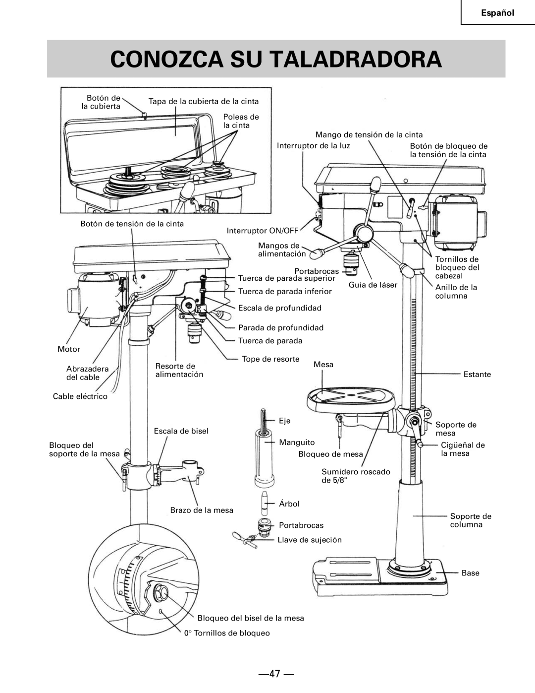 Hitachi B 16RM instruction manual Conozca SU Taladradora 