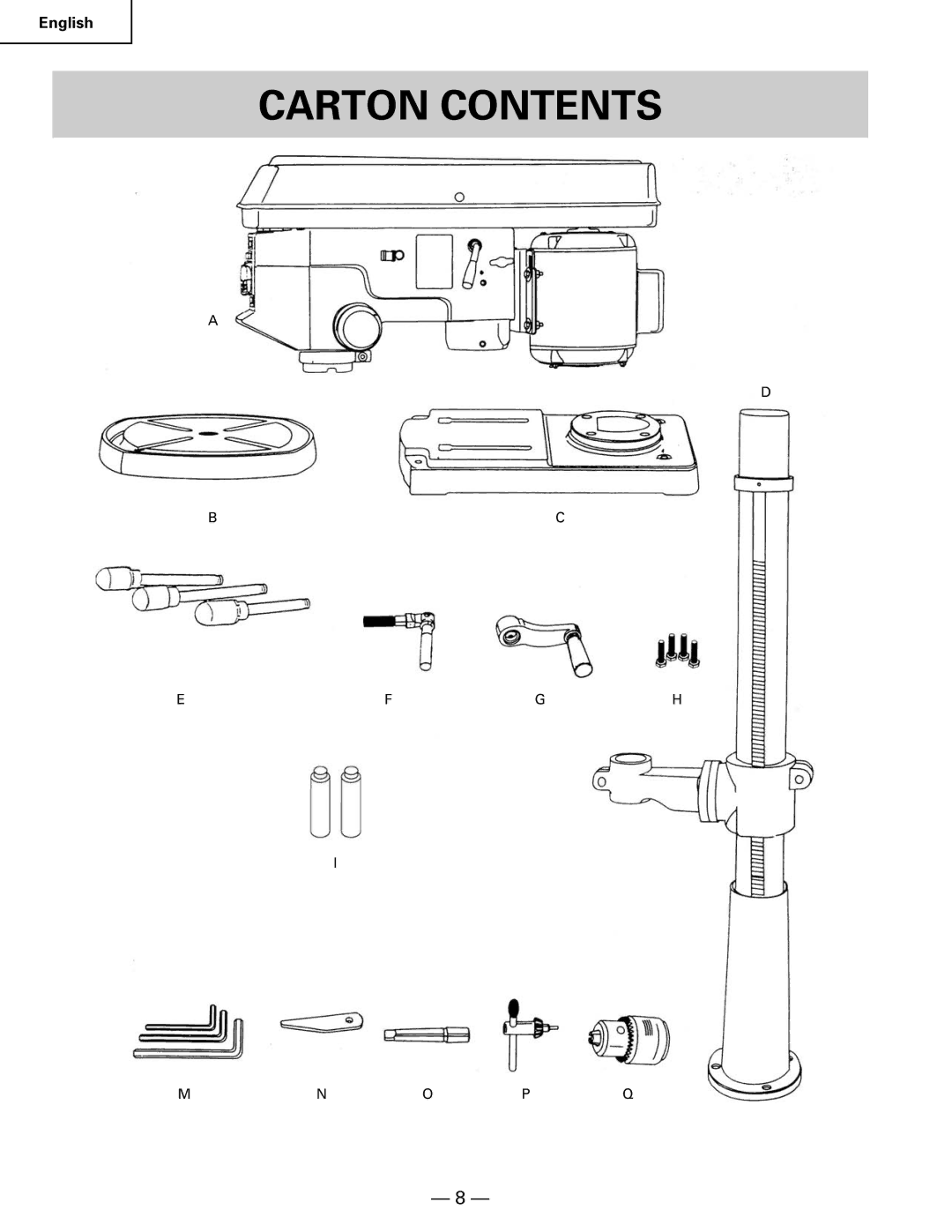 Hitachi B 16RM instruction manual Efgh Mnopq 