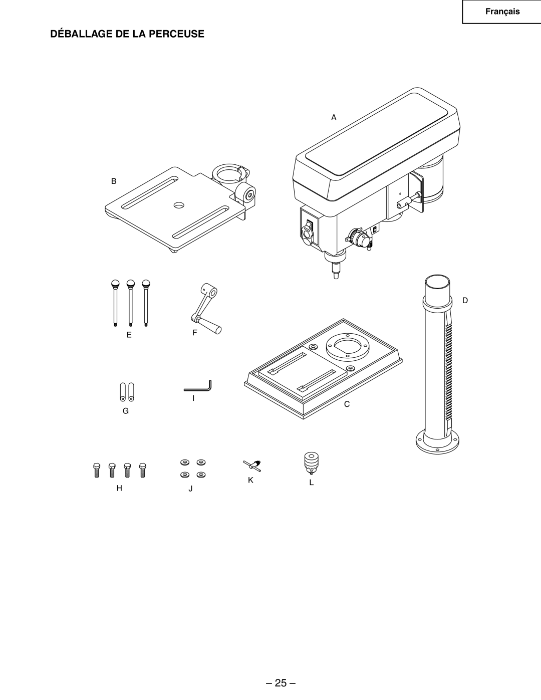 Hitachi B13F instruction manual Déballage DE LA Perceuse 