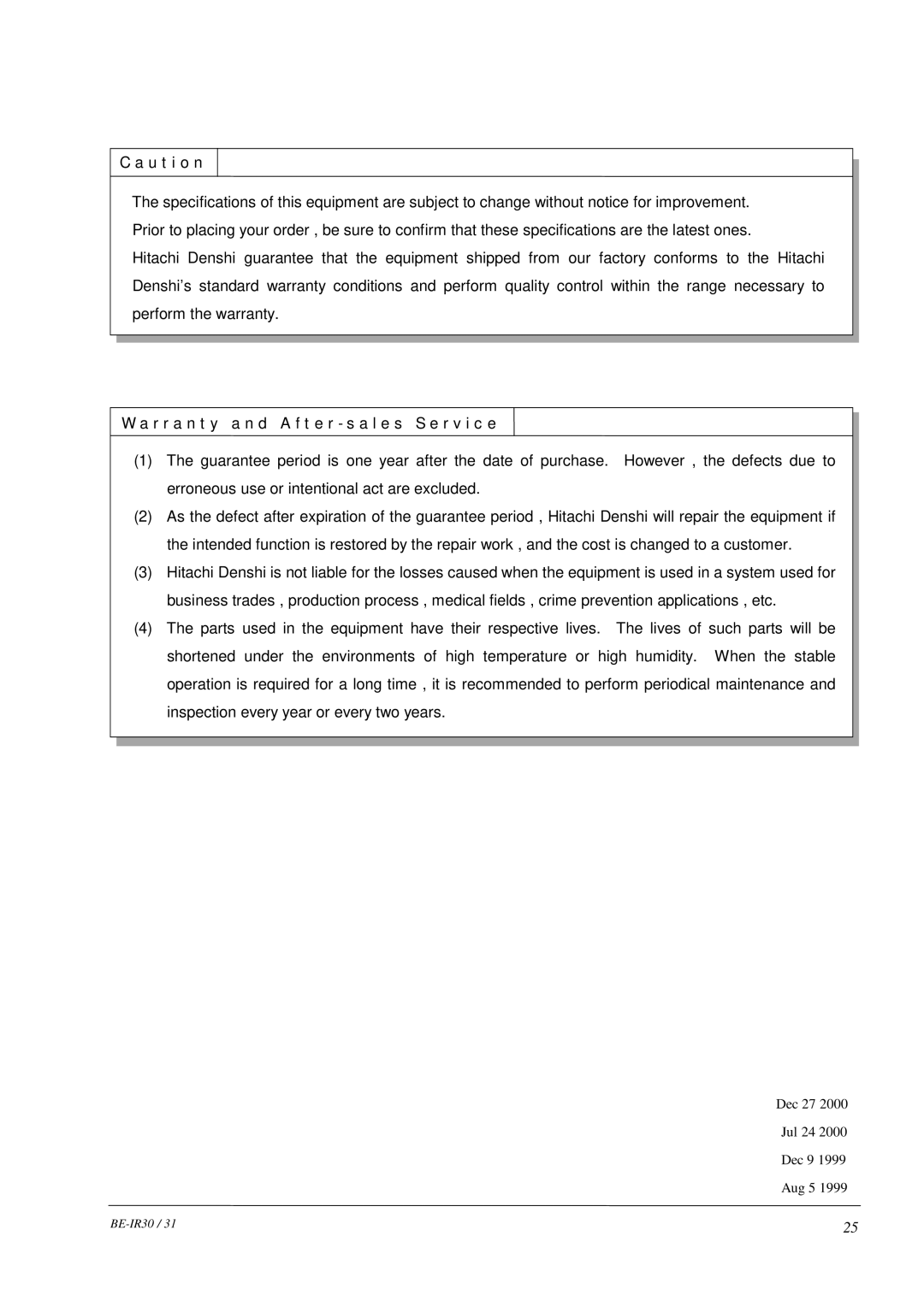 Hitachi BE-IR31, BE-IR30 manual U t i o n 