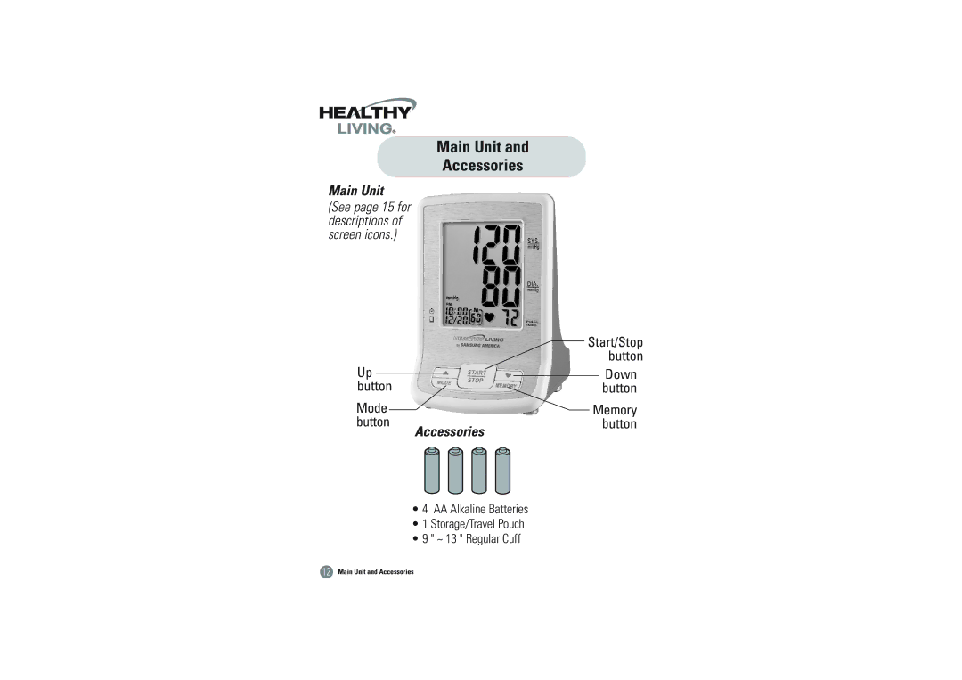 Hitachi BVA-2007 owner manual Main Unit Accessories 