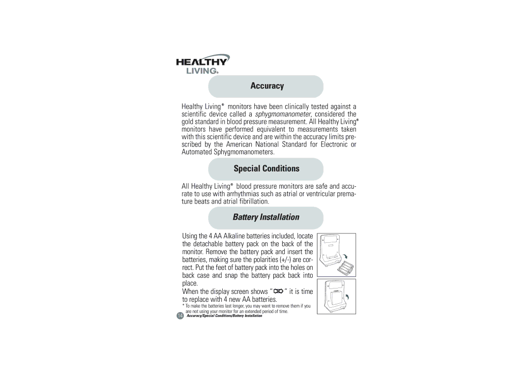 Hitachi BVA-2007 owner manual Accuracy, Special Conditions 