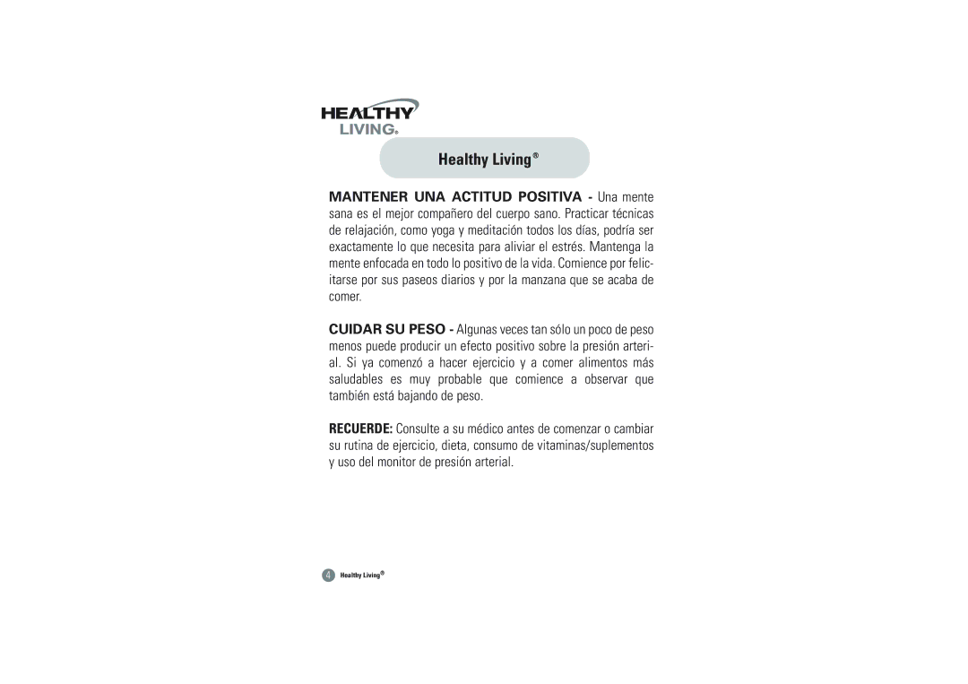 Hitachi BVA-2007 owner manual Healthy Living 