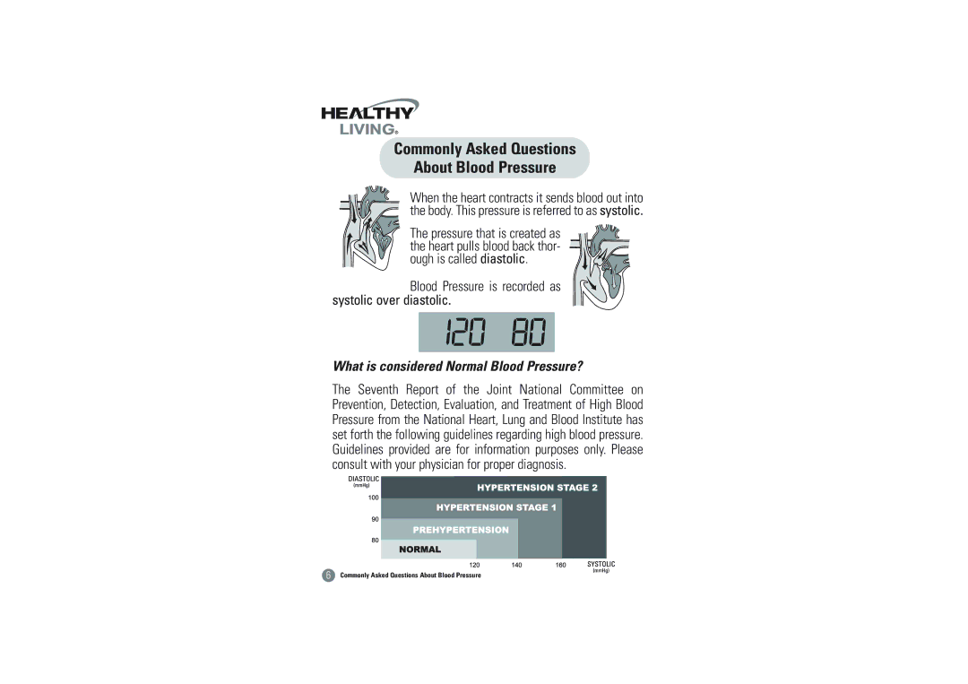 Hitachi BVA-2007 owner manual What is considered Normal Blood Pressure? 