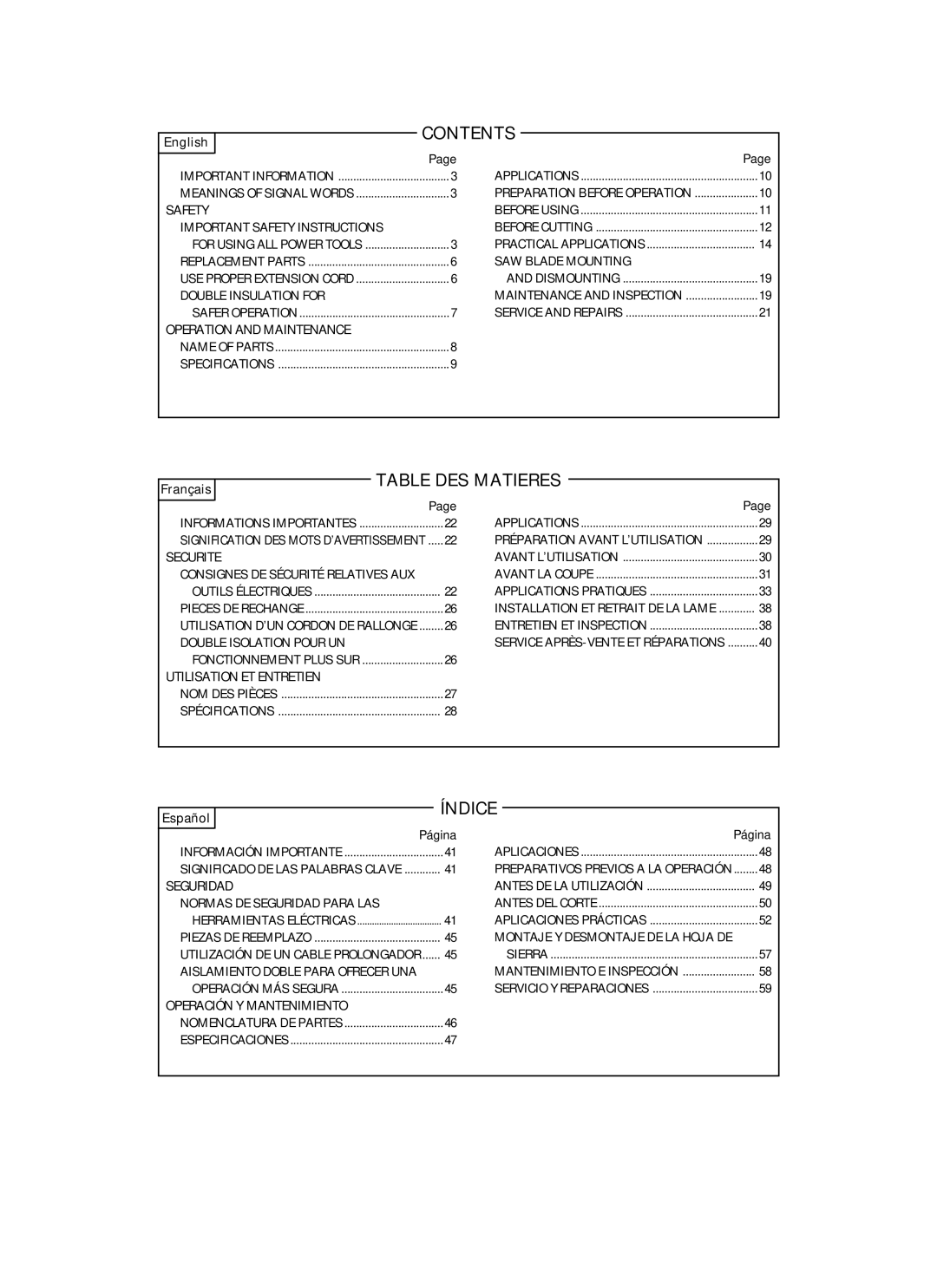 Hitachi C 10FCB instruction manual Contents 