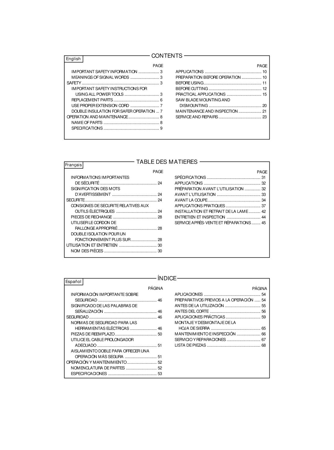 Hitachi C 10FCE instruction manual Contents 