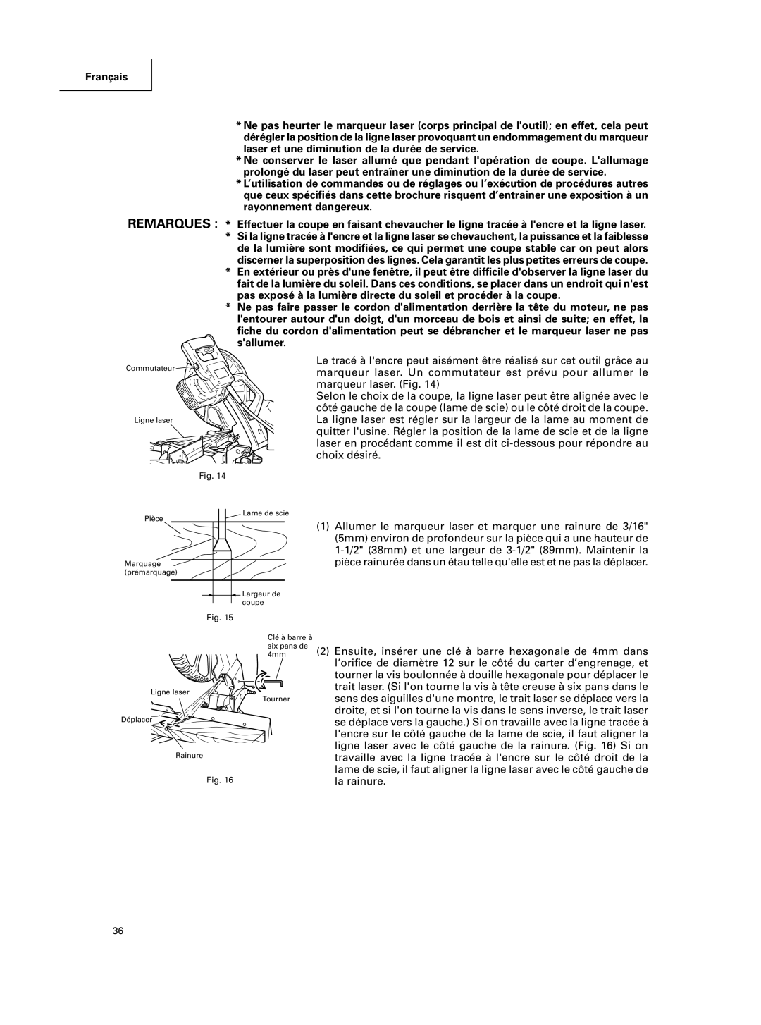 Hitachi C 10FCE instruction manual Remarques 