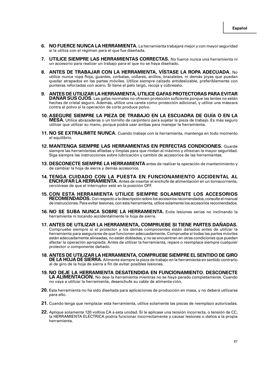 Hitachi C 10FCE instruction manual Español 