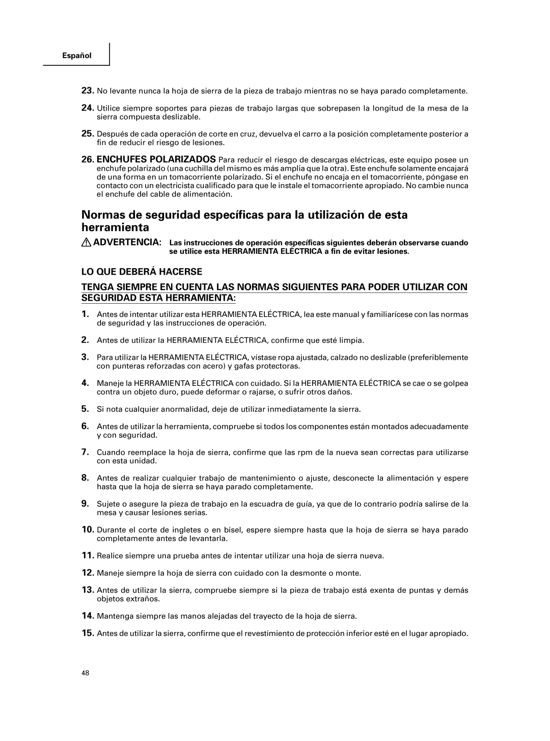 Hitachi C 10FCE instruction manual Español 