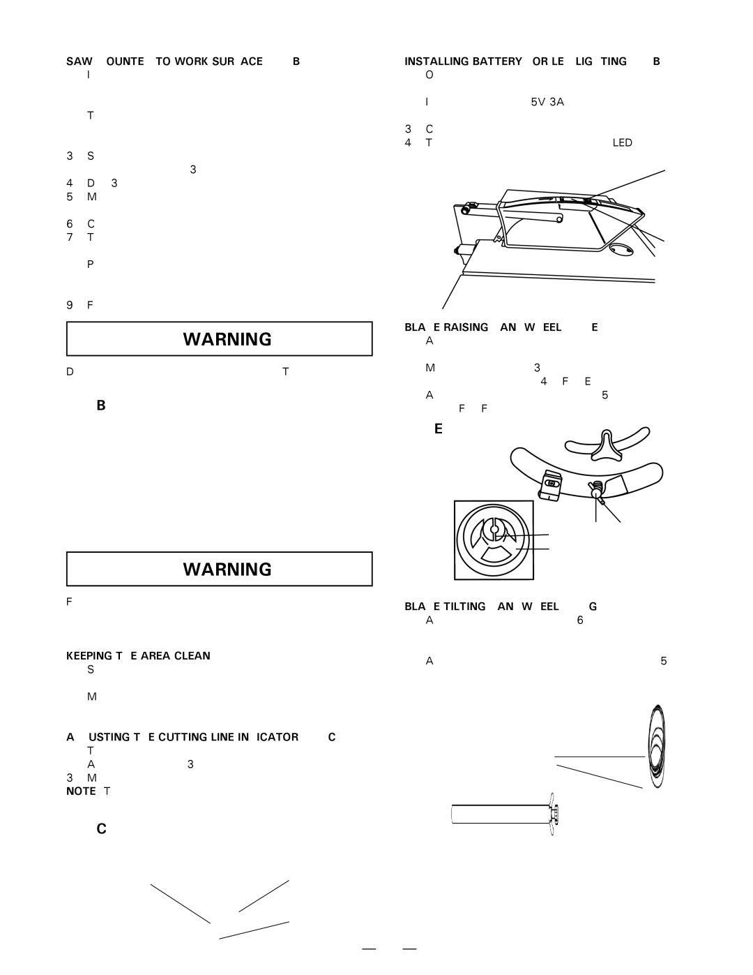 Hitachi C 10FR instruction manual Keeping the Area Clean 