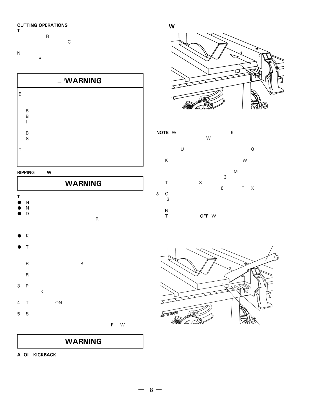 Hitachi C 10FR instruction manual Cutting Operations, Ripping Fig. W 