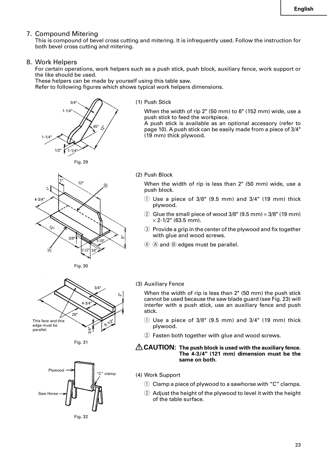 Hitachi C 10RA2 instruction manual Compound Mitering, Work Helpers 